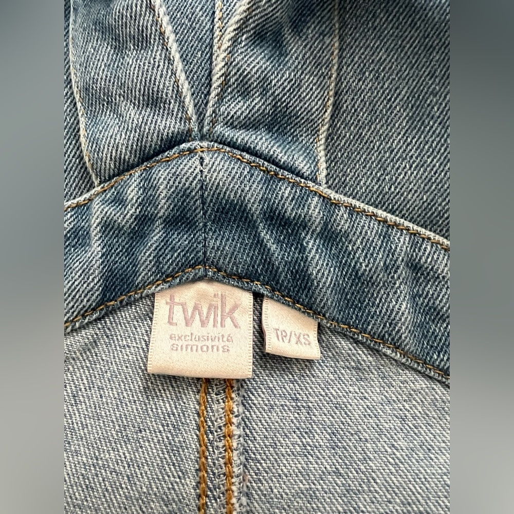 Twik Blue Denim Overall Dress – Size XS - Picture 7 of 8